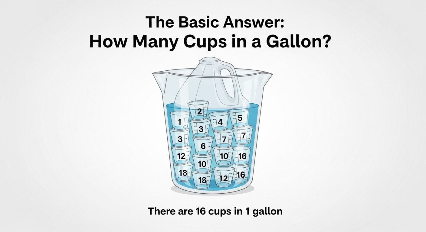 The Basic Answer How Many Cups in a Gallon