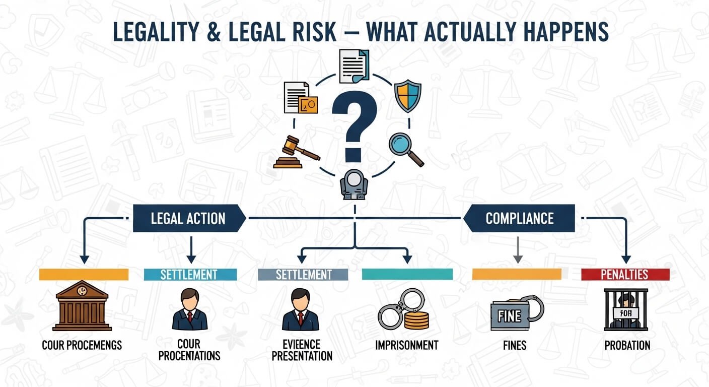 3. Legality & Legal Risk — What Actually Happens