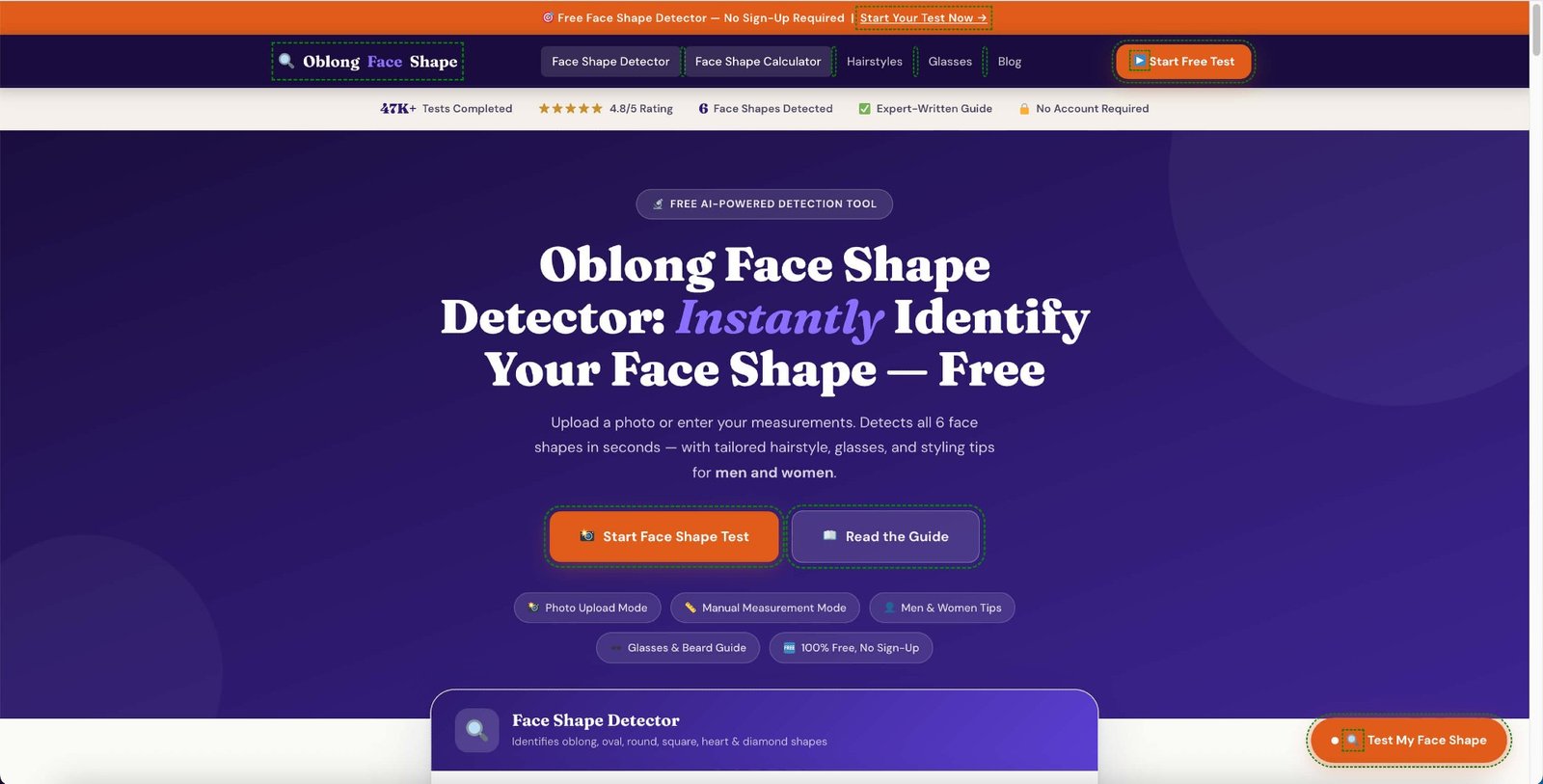 Oblong Face Shape: Hairstyles, Glasses & Calculator 2026