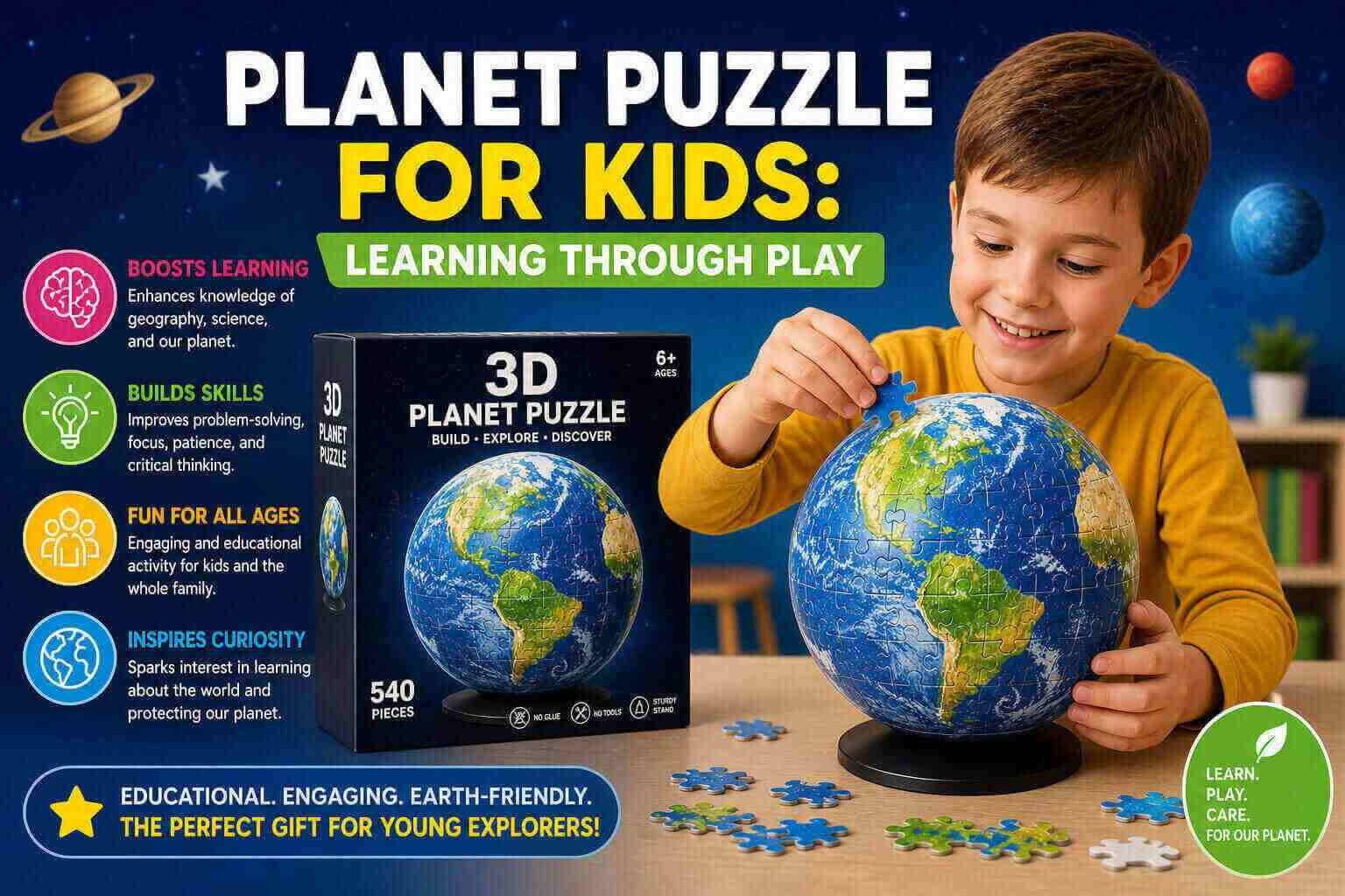 Planet Puzzle for Kids: Learning Through Play