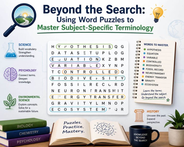 Beyond the Search: Using Word Puzzles to Master Subject-Specific Terminology