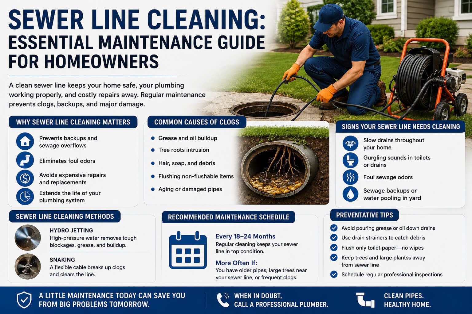 Sewer Line Cleaning: Essential Maintenance Guide for Homeowners