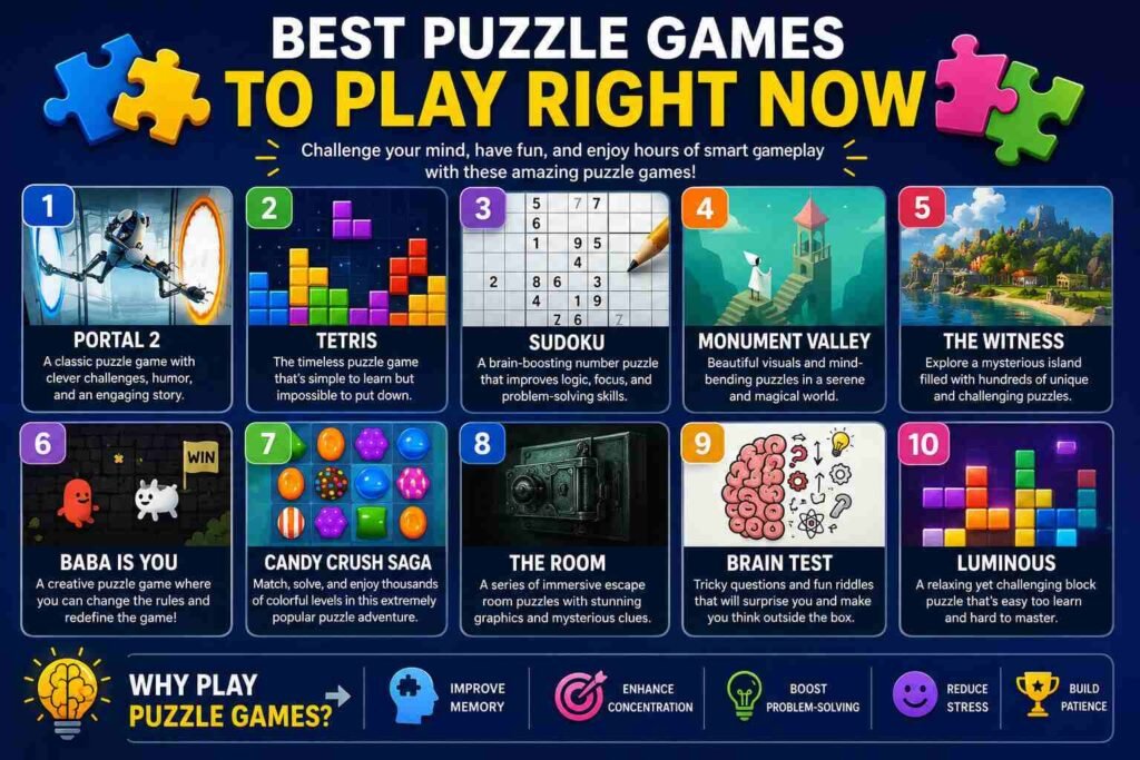 Best Puzzle Games to Play Right Now