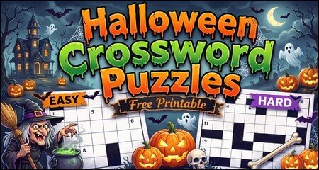 Halloween Crossword Puzzle Games for Family Gatherings