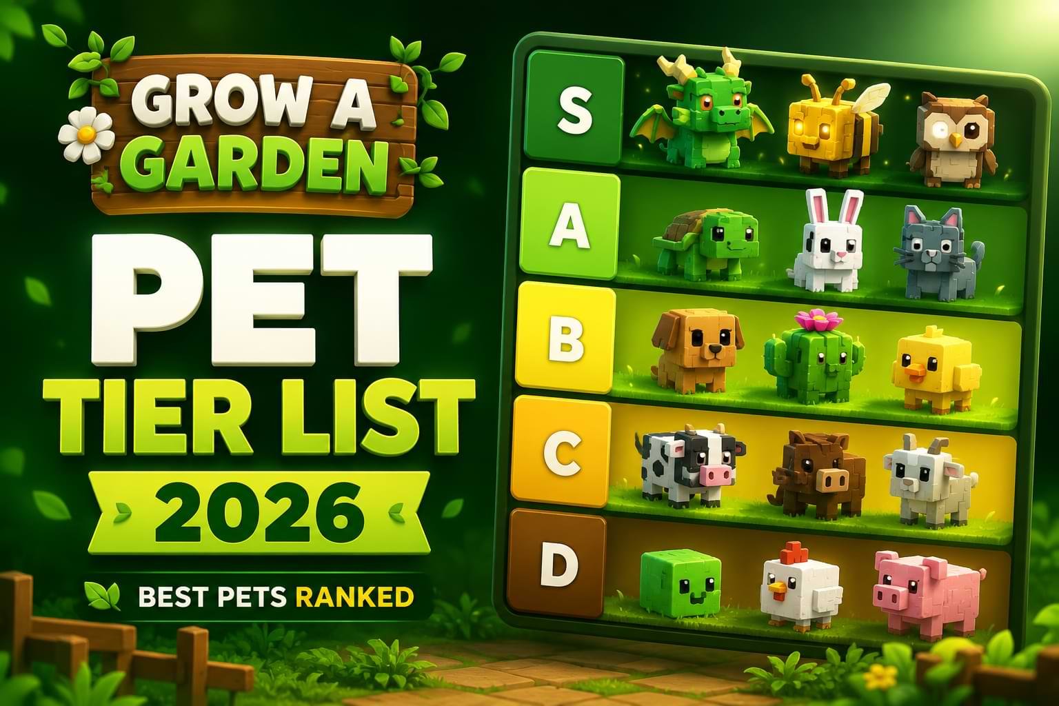 Grow a Garden Pet Tier List 2026 – Best Pets Ranked